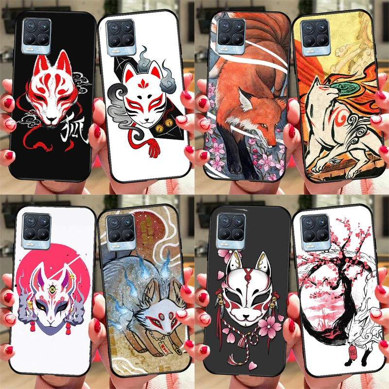 Чехол с лисой в японском стиле для OPPO Realme GT Neo 2 Master 7 8 Pro 8i C3 C21 OnePlus 9 8T 9R Nord чехол |