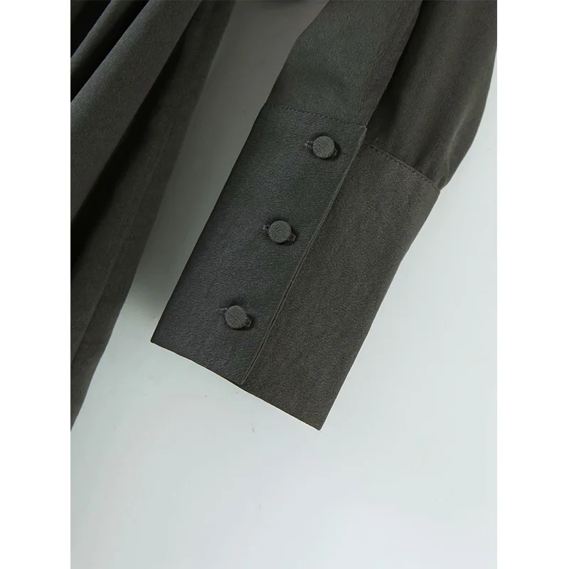 

2020 New Autumn Women Solid Button Shirt Long Sleeves Turn-Down Collar Shirt Female Fashion Casual Women Clothes