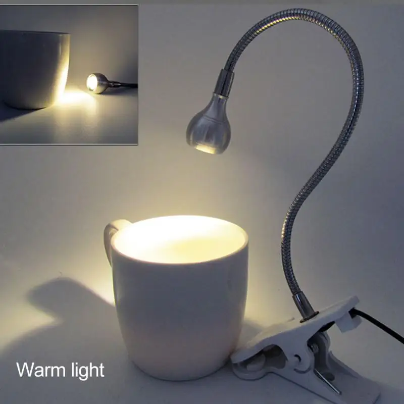 

USB Powered Desk Lamp with Clip Holder USB Rechargeable Led Table Lamp Flexible Foldable Eye Protection Reading lamp Book Lights