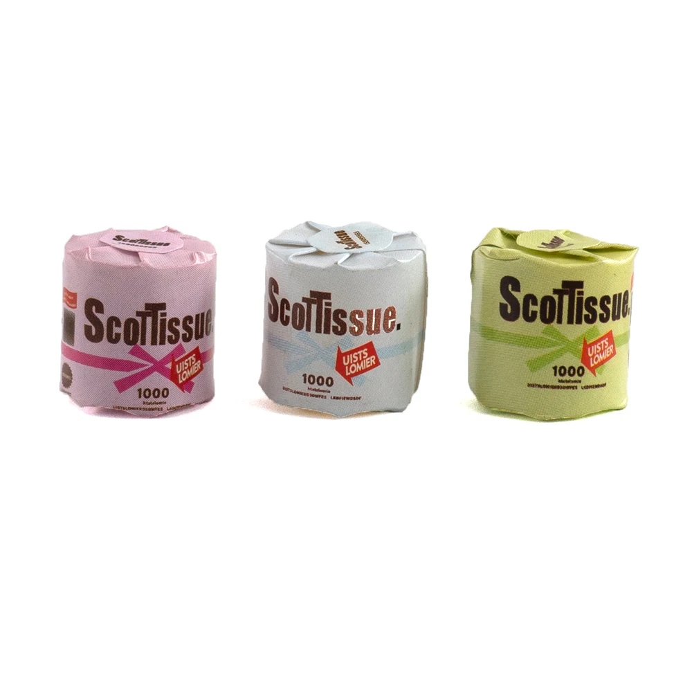 

3Pcs 1/12 Dollhouse Miniature Accessories Mini Tissue Roll Model Simulation Toilet Paper Toys for Doll House Decoration