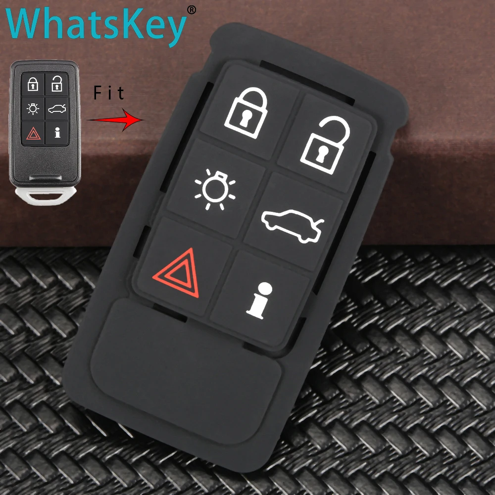 WhatsKey для Volvo V60 S60 S80 V70 XC60 XC70 5 6 кнопок автомобильный умный ключ силиконовая