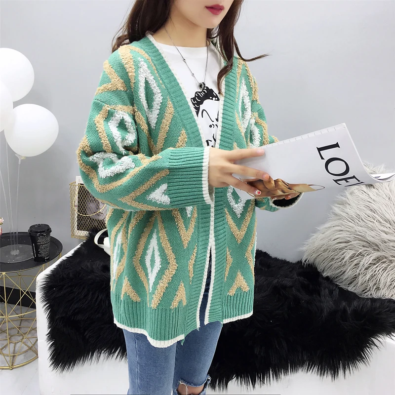 Fashion Female Women's Long Loose Cardigan Patchwork Hooded Sweater Winter Clothes Clothing Outerwear 2019 |