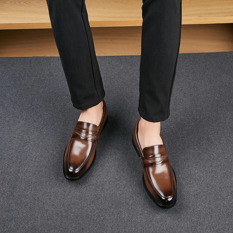 

Designer Men Formal Shoes Fashion Casual Office Wedding Oxford Shoes Genuine Leather Men Loafer Dress Shoes