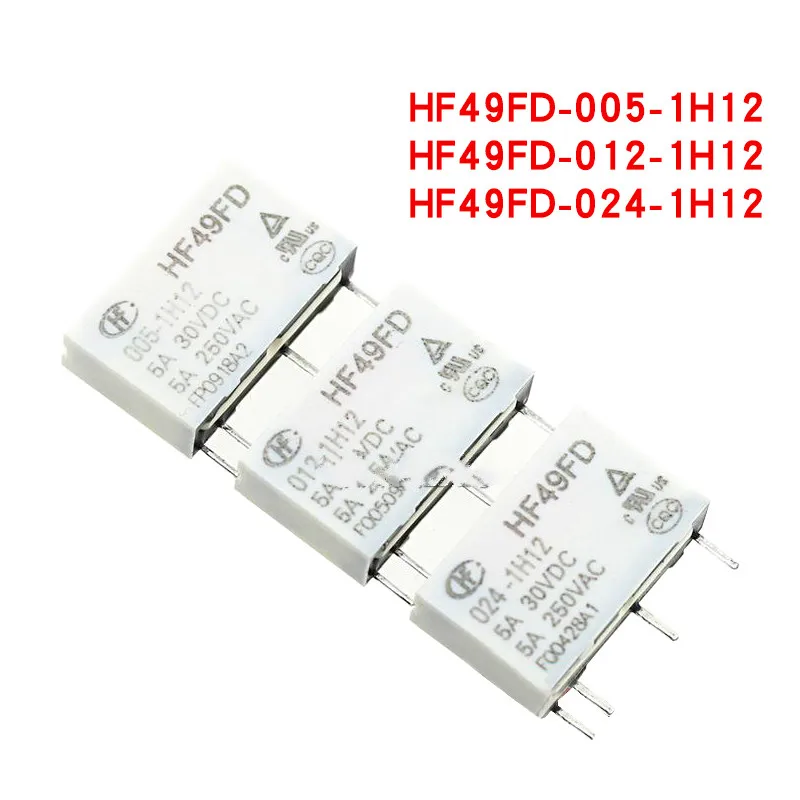 2 шт. реле hf49fd-005 012 024 1H11 1h11t 1h12 4 pin 5A 5 В 12 24 постоянного тока | Обустройство дома