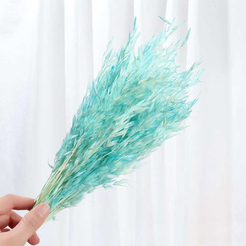 25 шт. разноцветные цветы из пшеничной травы сушеные букеты настоящие стебли