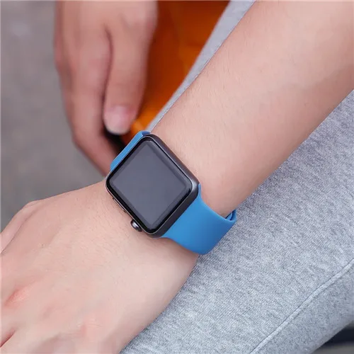 Спортивный ремешок для apple watch band 44 мм 40 мм correa iwatch band 42 мм 38 мм силиконовый браслет apple watch 5 4 3 2 1 Аксессуары