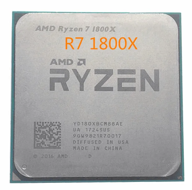 Процессор AMD Ryzen 7 1800X R7 1800X процессор процессор 8 ядер AM4 3,6 ГГц TDP 20 МБ DDR4 настольный компьютер