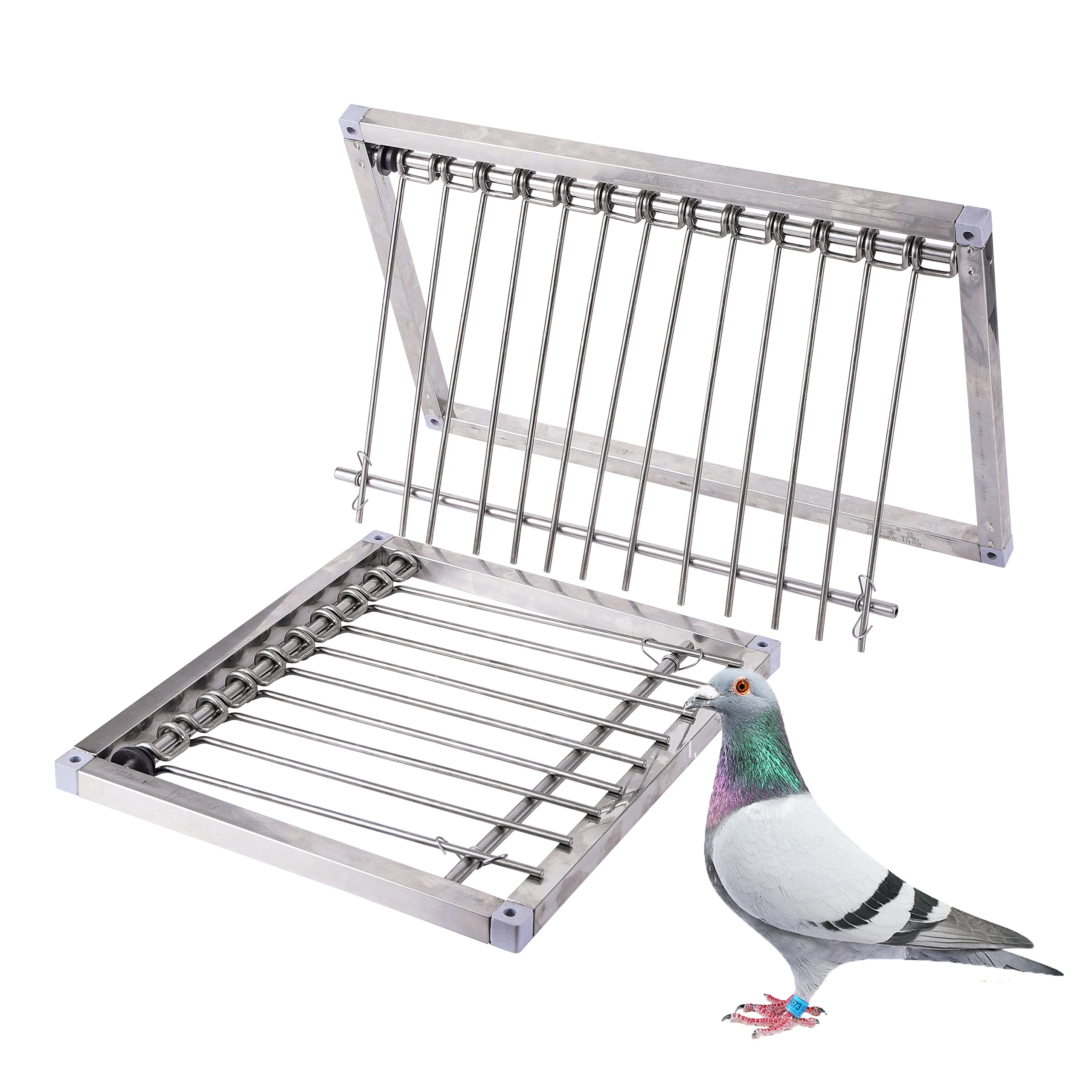 Pigeon Door Wire Bars Frame Entrance Trapping Doors Loft Supplies Racing Birds Catch Bar Cages & Nests Entrance Door Curtai