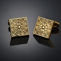 luxry mens shirts cufflinks collection accessories classic square fashion design carving cufflink for mens cuff links gemelos