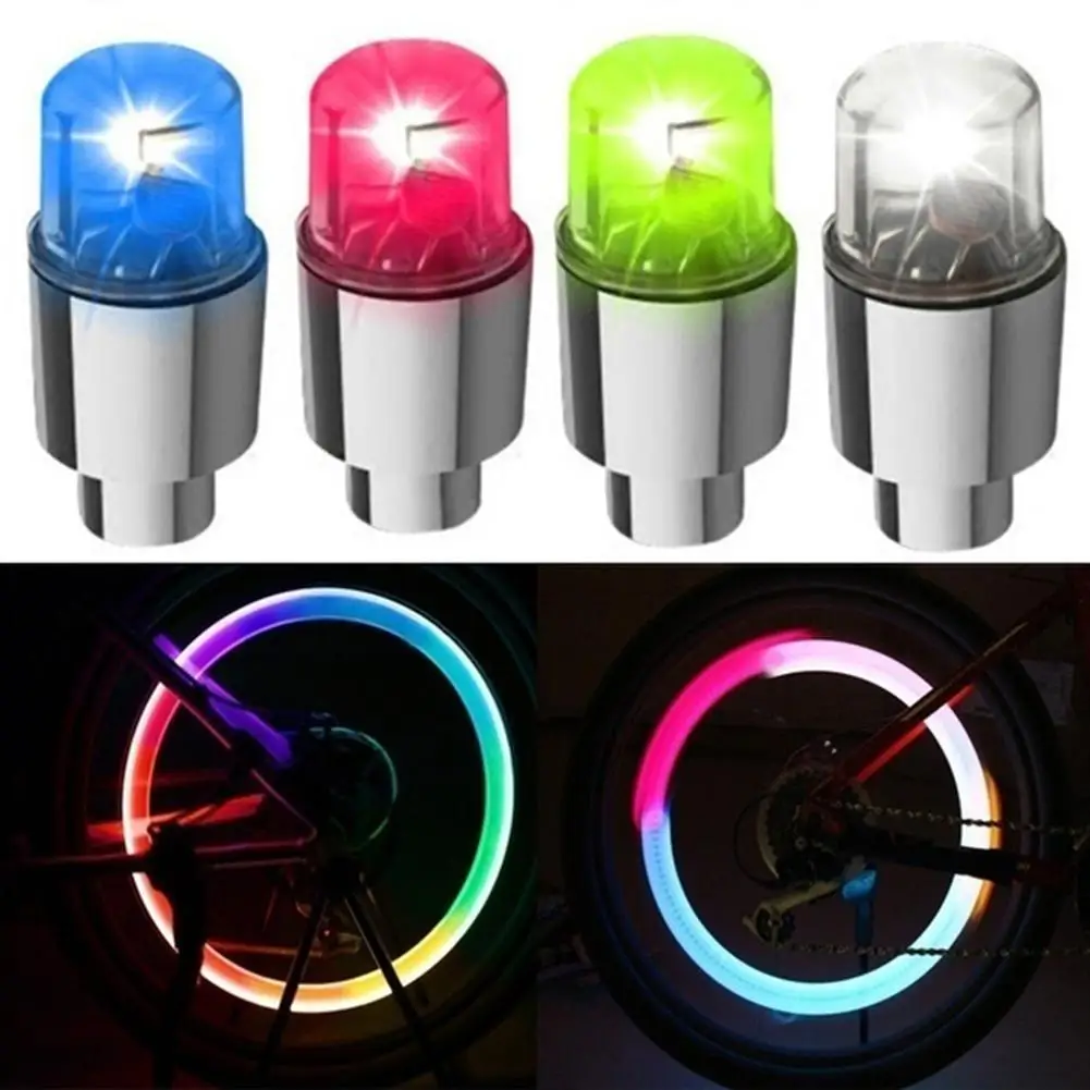 

8Pcs Bike Car Motorcycle Wheel Tire Valve Cap Flash LED Light Spoke Decor Lamp Automotive Exterior Decorative Lights