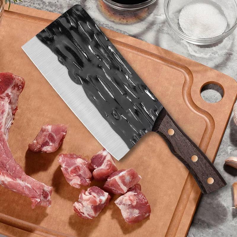 

Кухонный нож высокой твердости, профессиональный кованый резец из нержавеющей стали, мясной нож шеф-повара 7,5 дюйма, для мяса, мясника, овоще...