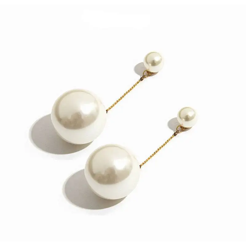 

2021 Trend Jewelry Earrings Big round design with pearl For Female Drop Earrings Wedding Party Fashion Jewelry gift