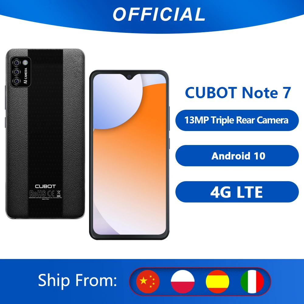 Cubot Note 7 смартфон AI тройные камеры 13МП 5 &quot экран капли воды 3100 мАч 4G LTE Сети Google Android