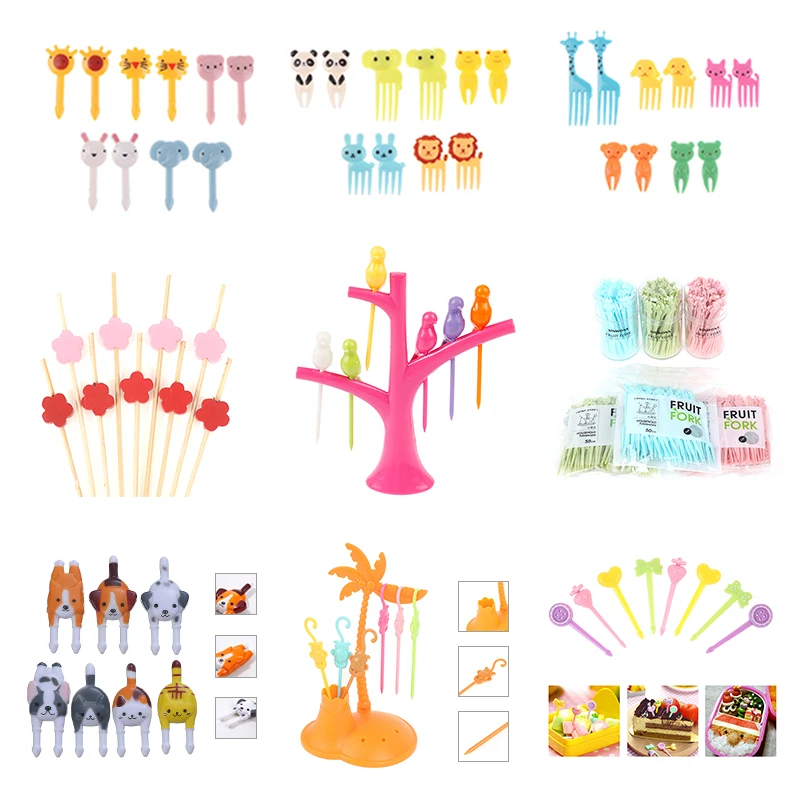 6-100 шт. мини-вилки для фруктов на ферме | Дом и сад