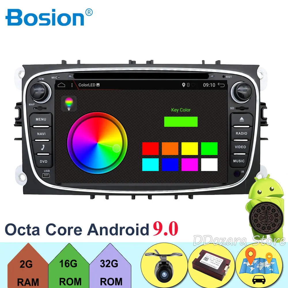 7 ''автомобильный Радио Android 9,0 Octa Core dvd-плеер для автомобиля gps Карты DAB+ OBD для Ford Focus II 2008 2009 2010 2011 Mondeo C-Max S-Max