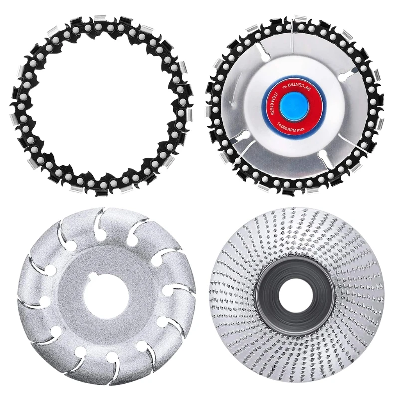 

Wood Grinding Wheel 22 Teeth Grinder Chain Disc Woodworking Carving Shaping Tool