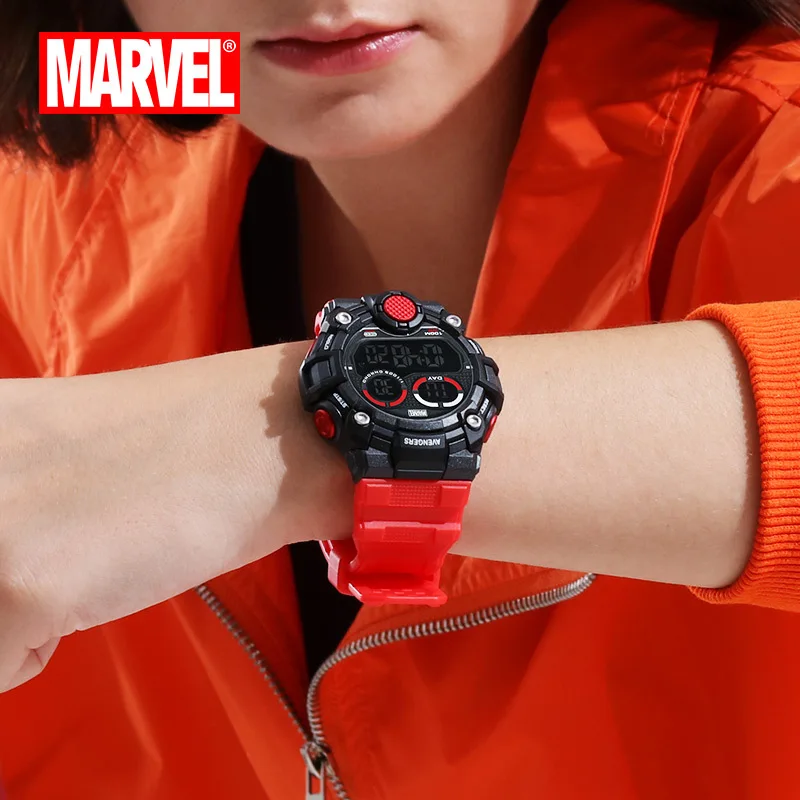 Бренд disney MARVEL мужские наручные часы цифровые 100 м Водонепроницаемые