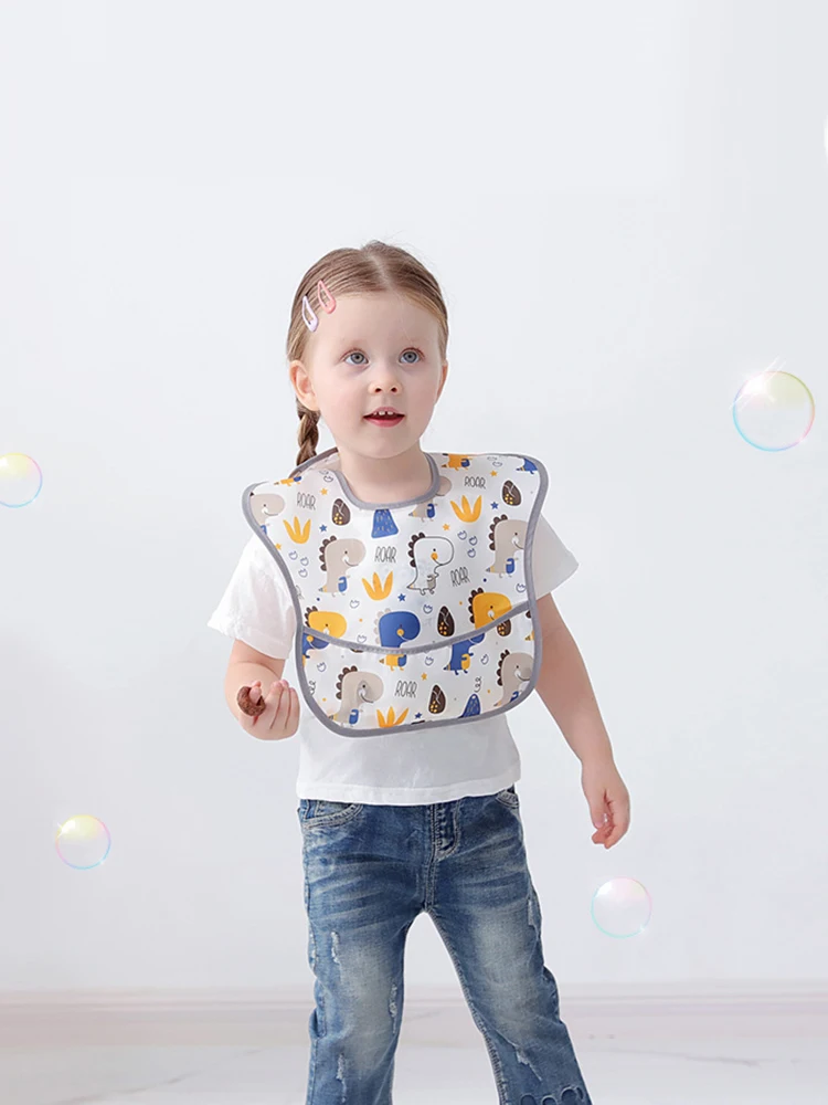 

Polyester Taffeta Baby Bib Waterproof Infant Bibs Newborn Feeding Cloth Toddle Boys Girls Adjustable Different Styles Of Bibs