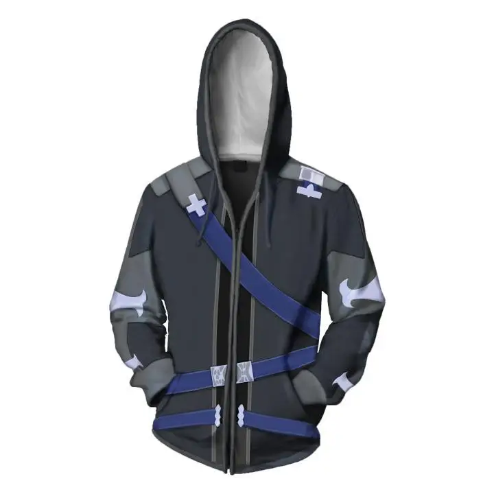 Sword Art Online Kirigaya Kazuto Hoodies Sweatshirts Cosplay Costume Men and women 3 d printing fashion zipper Jacket | Тематическая