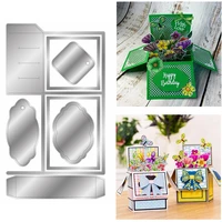 3d pop up box layered rectangle metal cutting dies for craft paper cards making template diy scrapbooking 2020 die cut