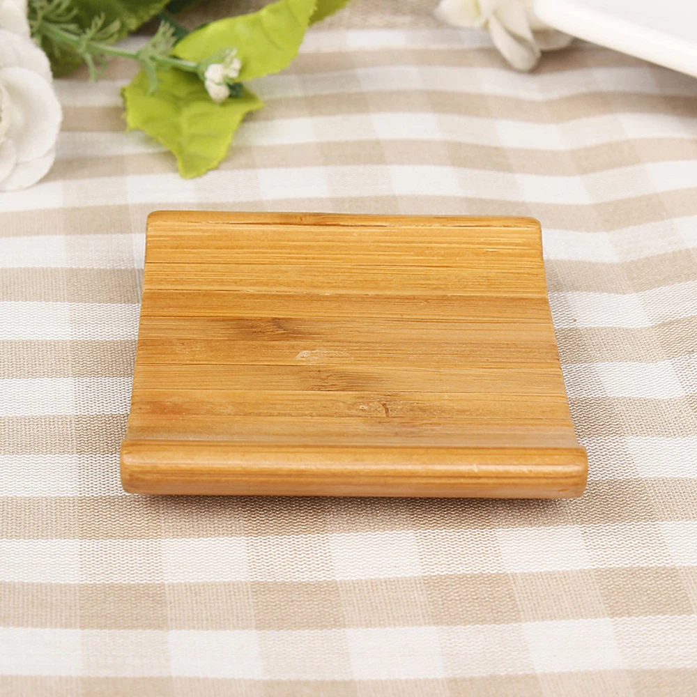 Подставка для мыла из натурального бамбука деревянный чехол поднос держатель