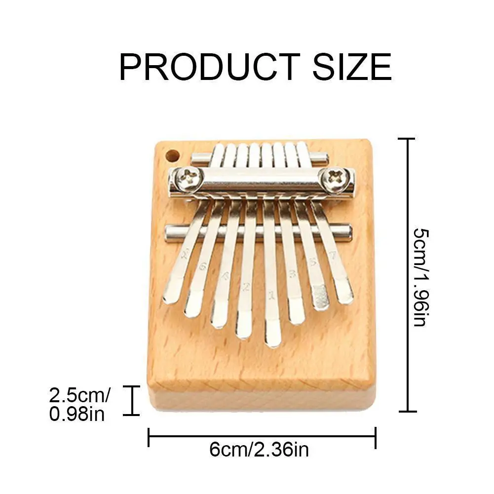 

8 Mini Kalimba большой палец пианино подвеска портативный музыкальный инструмент красное дерево милый хороший звук фотография пальца для Chil S0w8