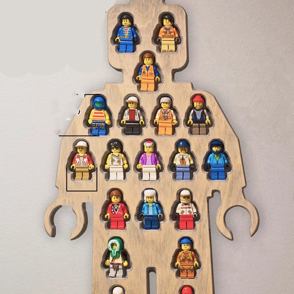 Estante de madera para almacenamiento de juguetes, estanter&iacute;a de pared para guarder&iacute;a, dormitorio de ni&ntilde;os, Robot, regalo de Navidad-3