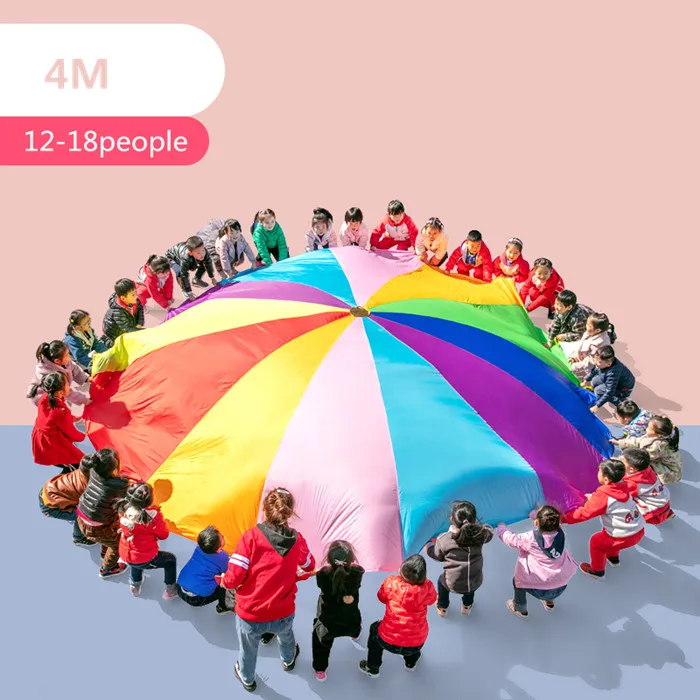 Happymaty 2 м/3 м/3,6 М/4 м диаметр открытый зонтик от дождя парашют игрушка детский сад кодовый замок игрушка для детей - Цвет: 4M