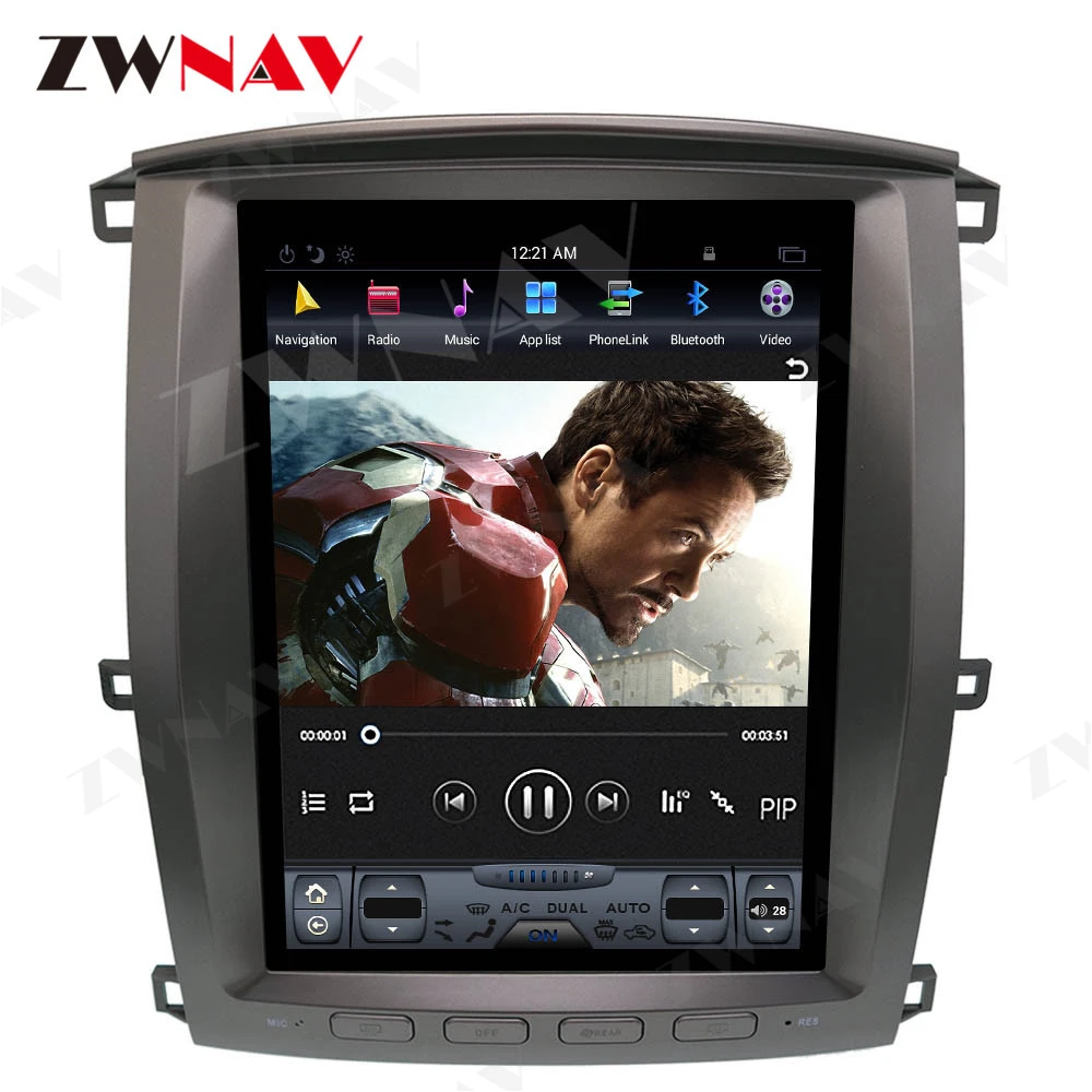 

For Lexus LX470 / TOYOTA Land Cruiser LC100 02-07 Tesla Screen Android PX6 Car Multimedia Radio Stereo GPS Navigation Head Unit