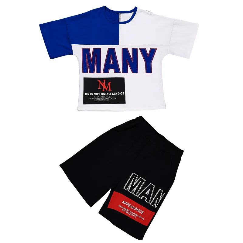 2019 г. комплект одежды для мальчиков летние хлопковые комплекты детей костюм