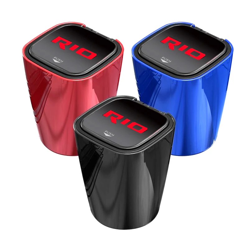 

Car Ashtray Metal Liner Windproof Bag With Blue LED Light Smoking in the Car Portable Chimney For KIA RIO 2 3 4 5 Xline xline