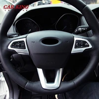 abs plastic matte steering wheel protection cover trim stickers for ford focus 4 mk4 ecosport kuga escape 2017 2018 accessories