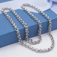 new fine pure s925 silver chain women men 6mm cable link chain 22inch 35 36g