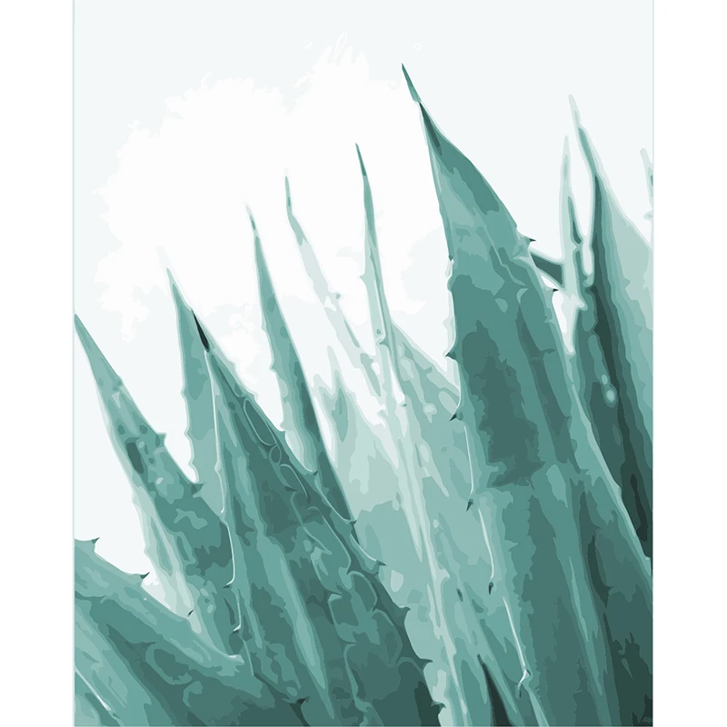 Горячая Распродажа картины с кактусами по номерам суккулентная картина