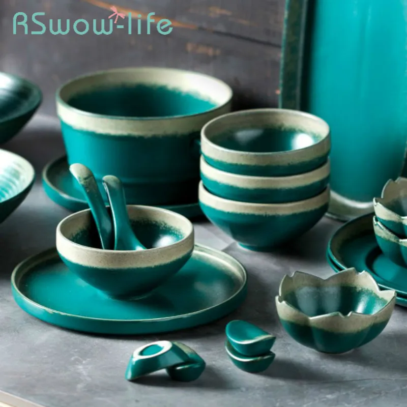 

30 комплект столовых приборов Бытовая тарелка для рыбы чаши для риса и супа чаша креативный набор сервировочная тарелка наборы тарелок для к...