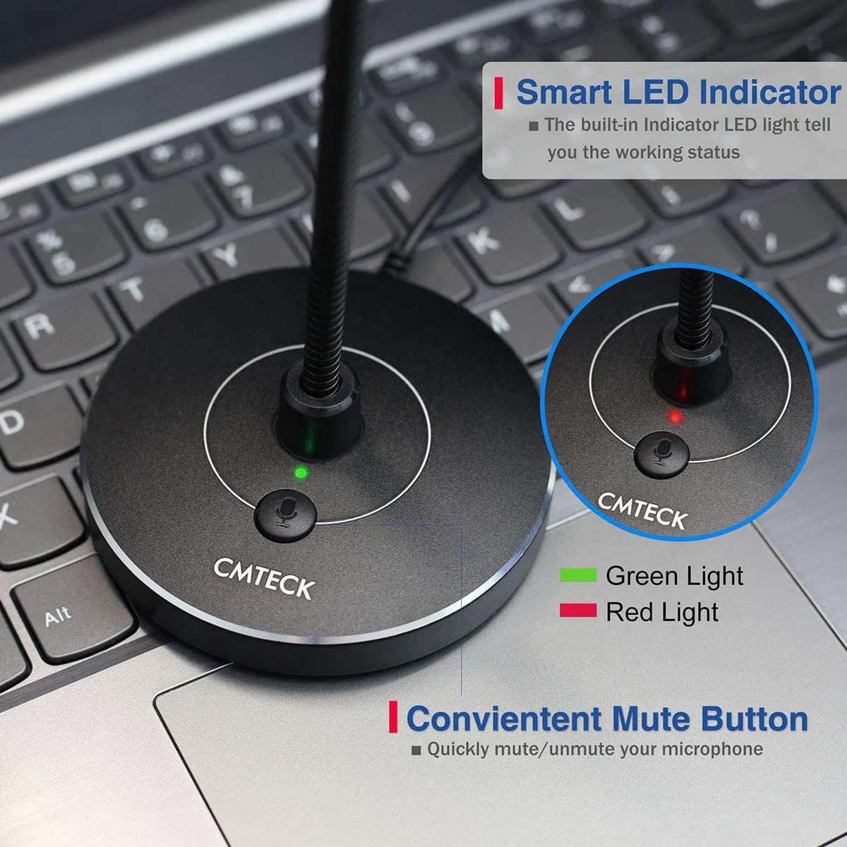 Fivtek usb настольный микрофон Plug &amp Play компьютера ПК ноутбука кардиоидный кнопка