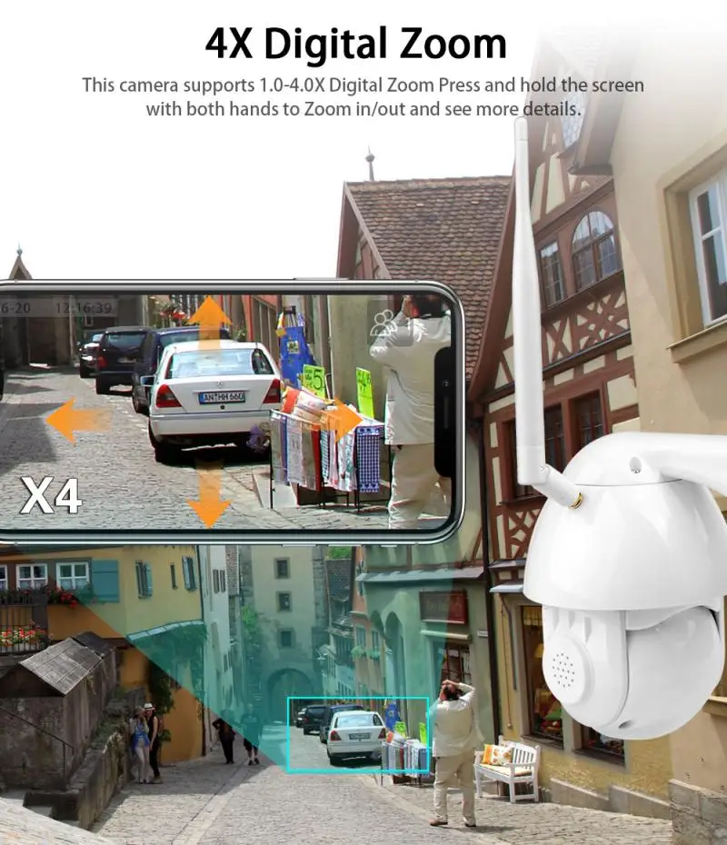 1080P Wi-Fi беспроводная ip-камера белого цвета с инфракрасным ночным видением, водонепроницаемая наружная камера видеонаблюдения для домашней безопасности IR Surveilance