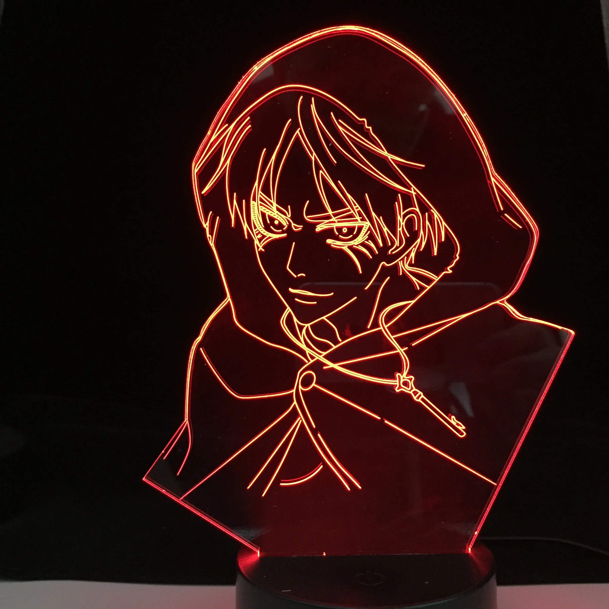 

Anime 3d Light Attack on Titan Table Lamp Eren Yeager for Bedroom Decor Birthday Gift Manga Attack on Titan LED Night Light Lamp