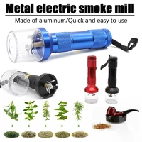 electric smoke grinder flashlight shape herb grinder tabac grinding tool seasoning pepper grinder spice kitchen gadget accessory