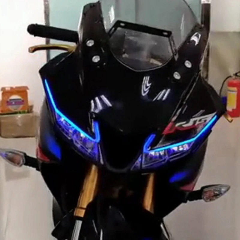 

for Yamaha R15V3 Eyebrow Lights Modified Water Turn Signal RGB Remote Control R15 Warning Light