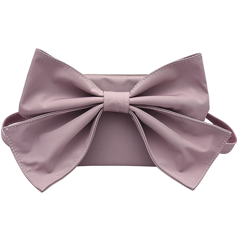 

Bow knot nylon small Shoulder Bags for Women 2021 summer Trendy Fashion Simply Solid Color Travel Handbags Clutch