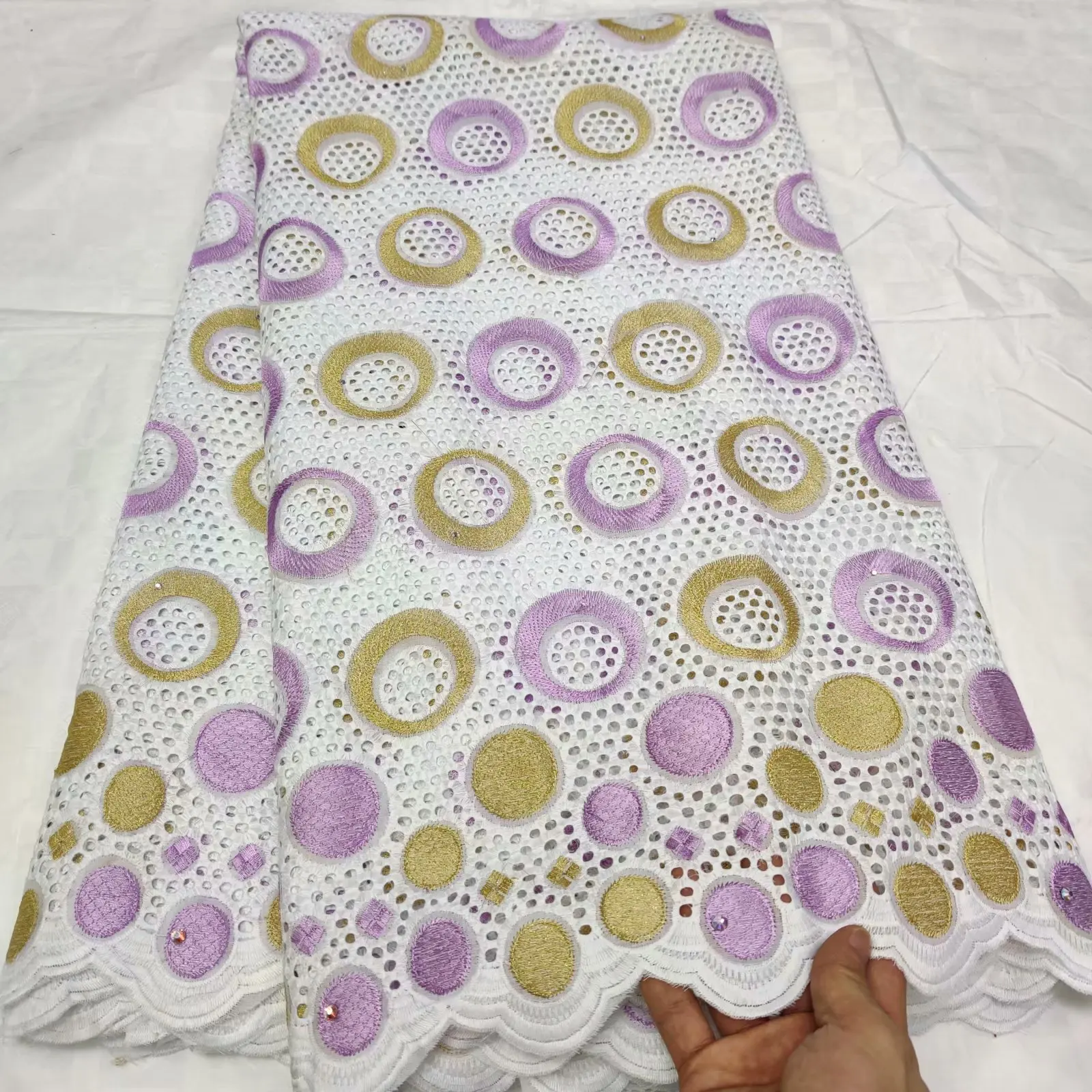 Швейцарское кружево с вышивкой швейцарское Новое поступление африканская