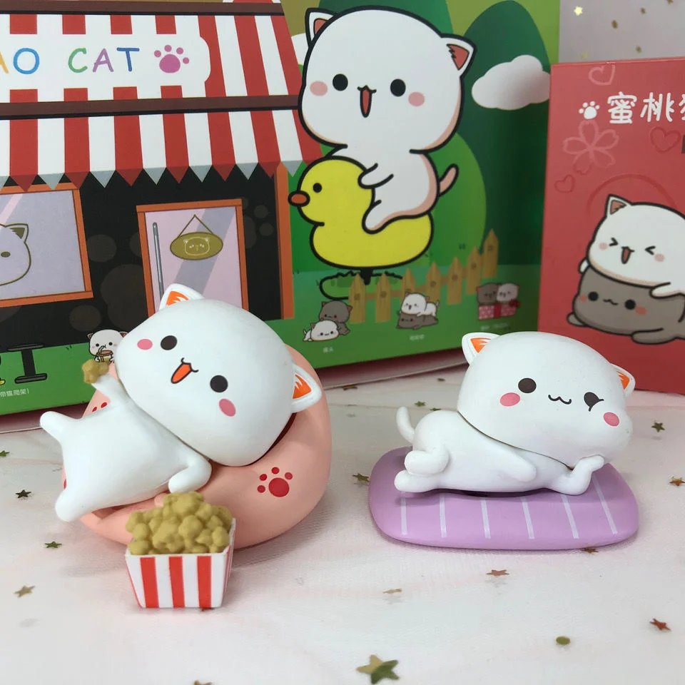 Цена 8 шт./компл. Mitao кошка, сезон 2, игрушки, счастливая кошка, милая кошка Mitao, серия 2, фигурка-сюрприз, кукла, домашний декор