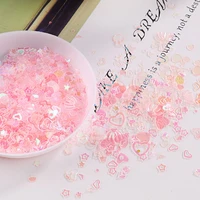 10gpack transparentpink mix moon dot shell swan nail sequins paillettes wedding craft slime making wedding decoration confetti