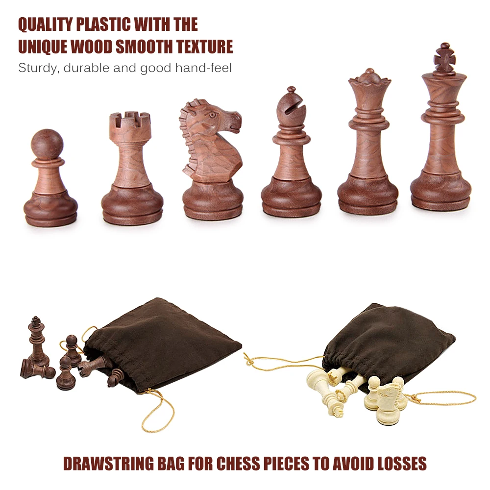 

Magnetic Chess Set Folding Plastic Chessboard with Storage Bag Travel Lightweight Board Chess Educational Toys Parlor Game