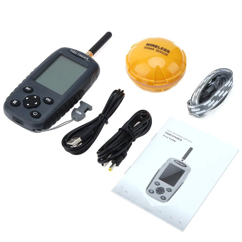 

FF998 Rechargeable Wireless Fish Finder 125KHz Sonar Sensor Echo Sounder