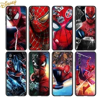 spiderman for samsung galaxy s21 ultra plus note 20 10 9 8 s10 s9 s8 s7 s6 edge plus black phone case