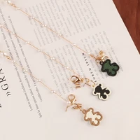 2021 fashion acrylic student mask chain holder lanyard cute bear bunny charm glasses chain neck strap for women children gifts
