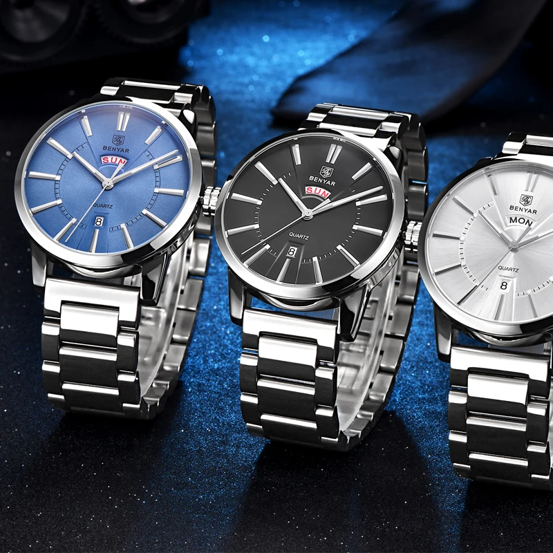 

Watches Set Men Business Quartz Watches Fashion Analog Luxury Male Leather Wristwatch Waterproof Clock Montre Homme