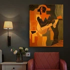Художественная настенная Картина на холсте с гитарой, художественные плакаты, современная картина, настенные картины для гостиной, домашний декор